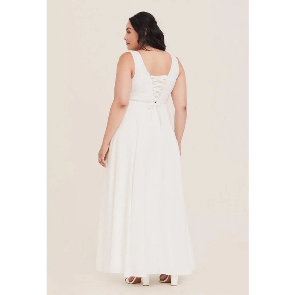 Torrid Ivory Jacquard Special Occasion Sweetheart Gown Dress Size 10 Wedding NWT - Picture 5 of 16
